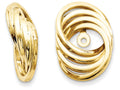 FJC Finejewelers 14k Yellow Gold Polished Love Knot Earring Jackets for studs 3.5mm and under