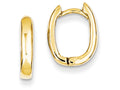 FJC Finejewelers 14k Yellow Gold Oval Hinged Hoop Earrings