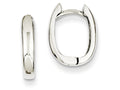 FJC Finejewelers 14k White Gold Oval Hinged Hoop Earrings