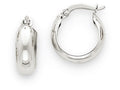 FJC Finejewelers 14k White Gold 4mm Round Hoop Earrings