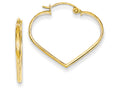 FJC Finejewelers 14k Yellow Gold Polished 2mm Heart Hoop Earrings
