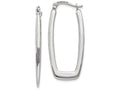 FJC Finejewelers 14k White Gold Polished 2.25mm Rectangle Hoop Earrings