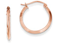 FJC Finejewelers 14 kt Rose Gold 2.5mm Knife Edge Hoop Earrings