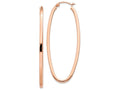 FJC Finejewelers 14 kt Rose Gold 2mm Square Tube Oval Hoop Earrings