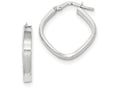 FJC Finejewelers 14k White Gold Flat Edge Square Hoop Earrings