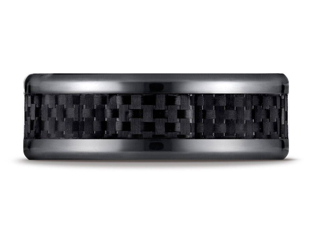 Benchmark Black Titanium 8mm Comfort Fit Wedding Band / Ring