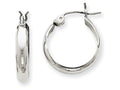 FJC Finejewelers 14k White Gold Polished 3.5mm Hoop Earrings