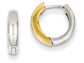 FJC Finejewelers 14 kt Two Tone Gold 2.5mm Small Hoop Earrings