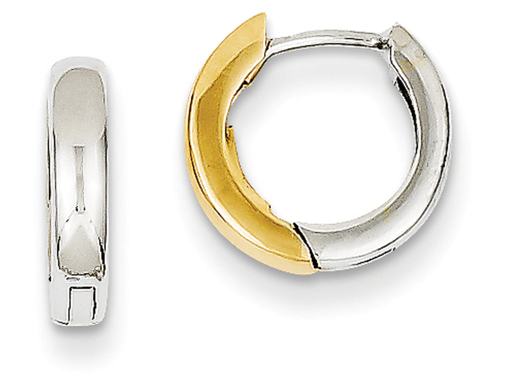 FJC Finejewelers 14 kt Two Tone Gold 2.5mm Small Hoop Earrings