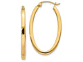FJC Finejewelers 14k Yellow Gold 2mm Oval Hoop Earrings