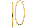 FJC Finejewelers 14k Yellow Gold 2mm Large Oval Hoop Earrings