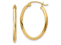 FJC Finejewelers 14k Yellow Gold 2mm Oval Hoop Earrings
