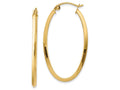 FJC Finejewelers 14k Yellow Gold 2mm Oval Hoop Earrings