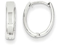 FJC Finejewelers 14k White Gold Polished Hinged Hoop Earrings
