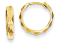 FJC Finejewelers 14k Yellow Gold Bright Cut Hoop Earrings 14 x 3 mm