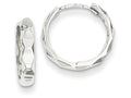 FJC Finejewelers 14k White Gold Bright-cut Hoop Earrings