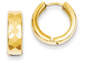 FJC Finejewelers 14 kt Tri Color Gold Textured Hinged Hoop Earrings
