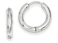 FJC Finejewelers 14k White Gold Polished Hollow Hinged Hoop Earrings