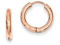 FJC Finejewelers 14k Rose Gold Polished Hollow Hinged Hoop Earrings