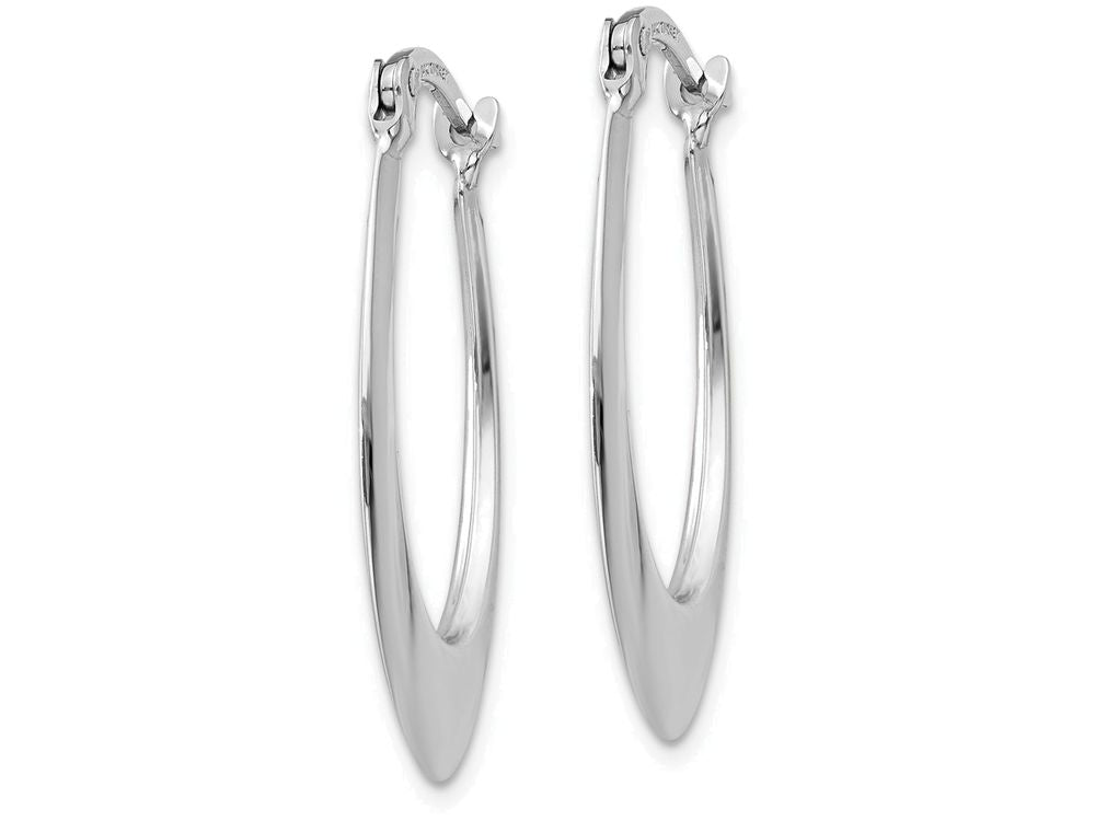 FJC Finejewelers 14k White Gold Polished Hoop Earrings