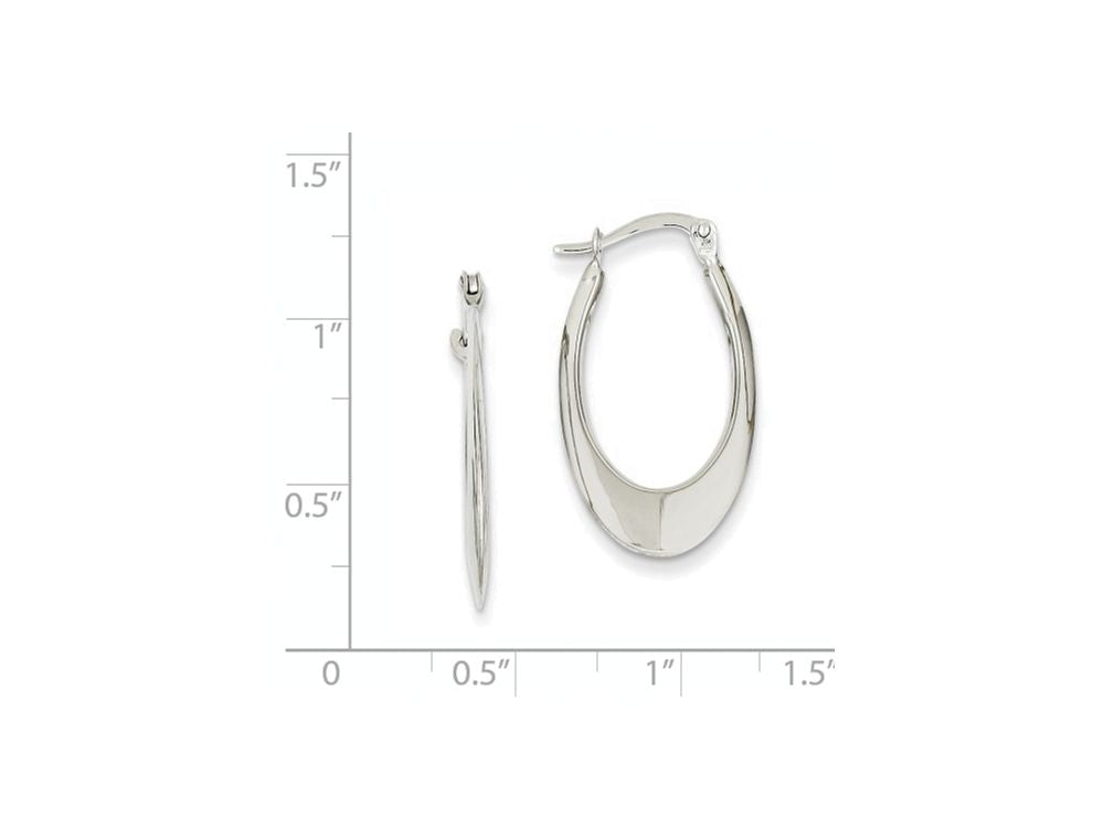 FJC Finejewelers 14k White Gold Polished Hoop Earrings