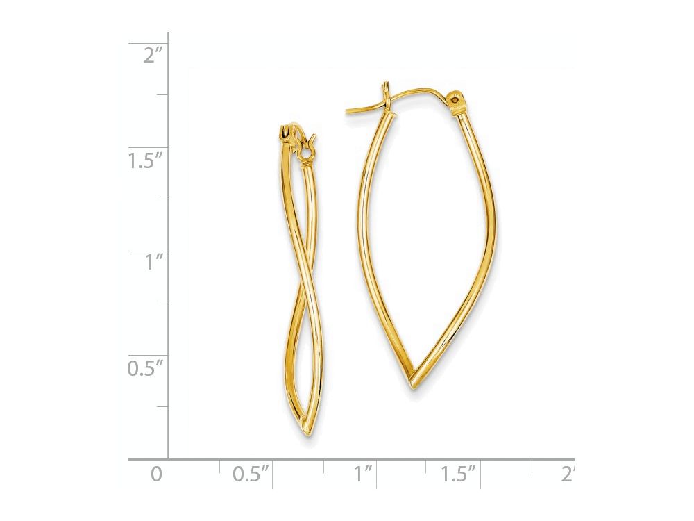 FJC Finejewelers 14k Yellow Gold Polished Fancy Hoop Earrings