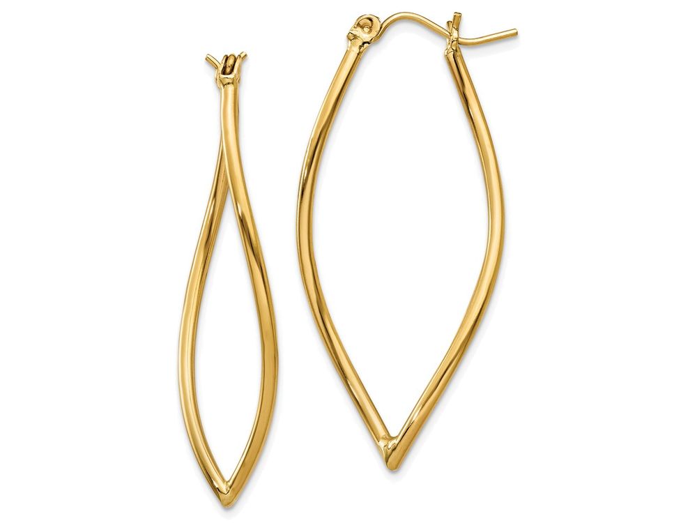 FJC Finejewelers 14k Yellow Gold Polished Fancy Hoop Earrings