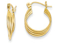 FJC Finejewelers 14k Yellow Gold Polished Circles Hoop Earrings