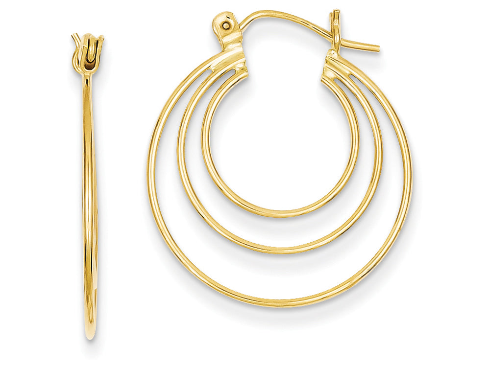 FJC Finejewelers 14k Yellow Gold Polished Circles Hoop Earrings