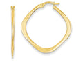 FJC Finejewelers 14k Yellow Gold Tapered Square Hoop Earrings