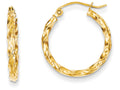 FJC Finejewelers 14k Yellow Gold Twist Hollow Hoop Earrings