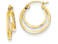 FJC Finejewelers 14k Yellow Gold Double Hoop Earrings