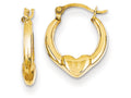 FJC Finejewelers 14k Yellow Gold Hollow Heart Hoop Earrings