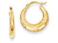 FJC Finejewelers 14k Yellow Gold Hollow X Hoop Earrings