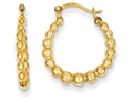FJC Finejewelers 14k Yellow Gold Beaded Hoop Earrings