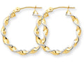 FJC Finejewelers 14k Yellow Gold Polished 2.75mm Fancy Twisted Hoop Earrings
