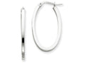 FJC Finejewelers 14k White Gold Oval Hoop Earrings