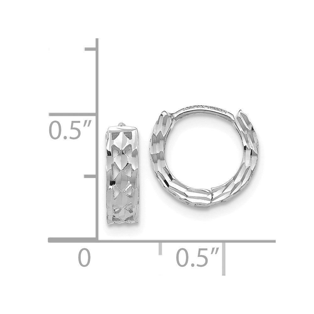 FJC Finejewelers 14k Hinged Hoop Earrings 4.00 mm x 8.00 mm