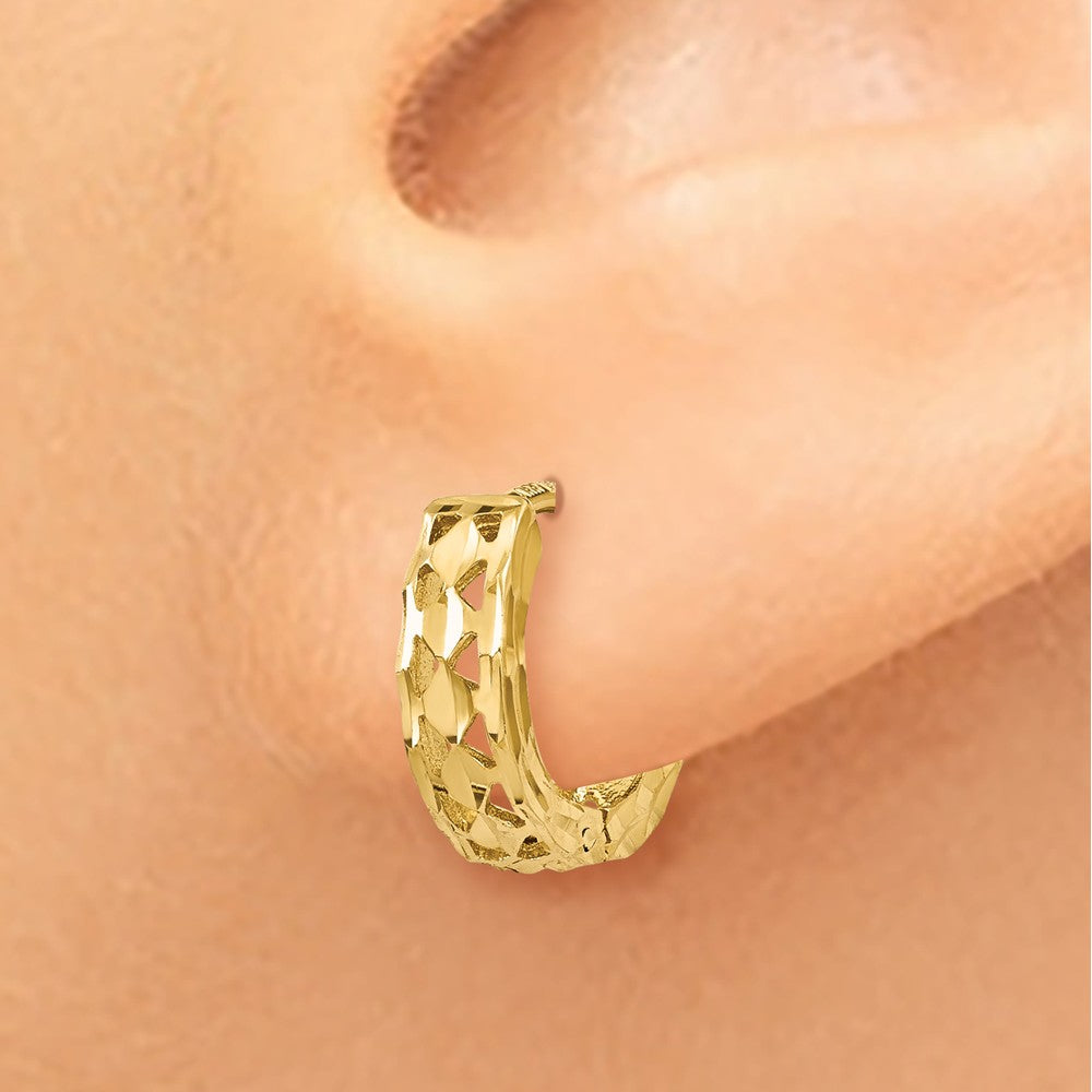 FJC Finejewelers 14k Hinged Hoop Earrings 4.00 mm x 8.00 mm