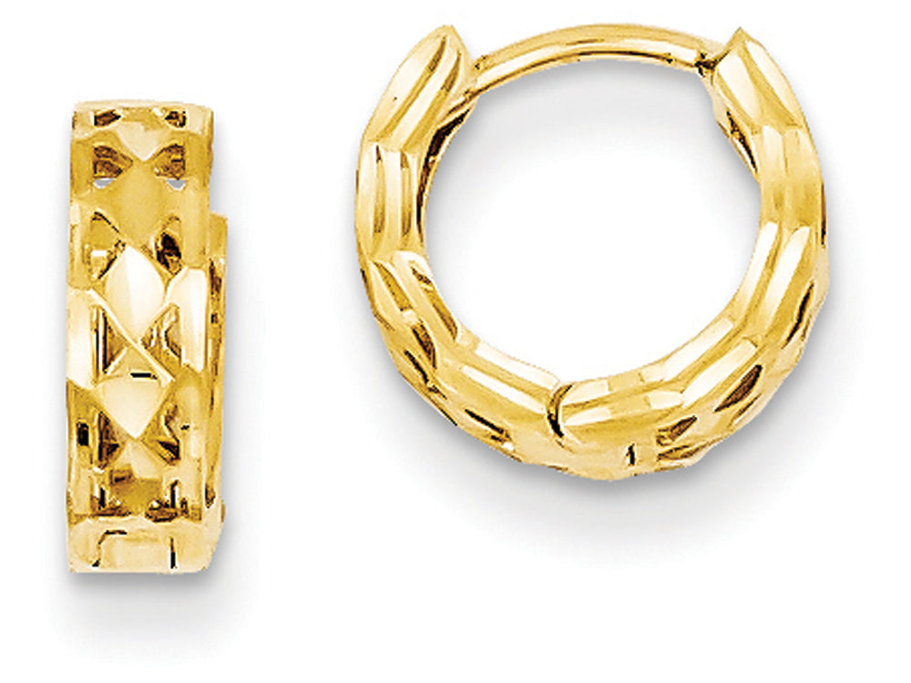 FJC Finejewelers 14k Yellow Gold Hinged Hoop Earrings