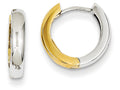 FJC Finejewelers 14 kt Two Tone Gold Hinged Hoop Earrings