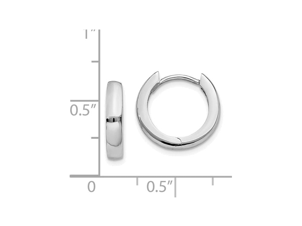 FJC Finejewelers 14k White Gold Hinged Hoop Earrings