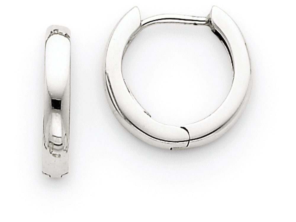 FJC Finejewelers 14k White Gold Hinged Hoop Earrings