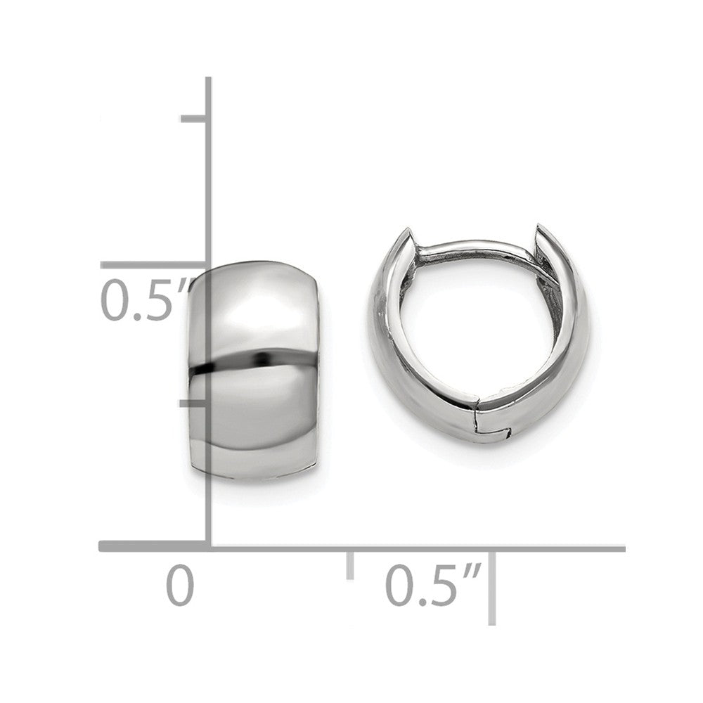FJC Finejewelers 14k White Gold Hinged Hoop Earrings