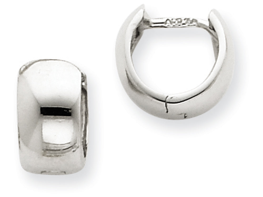 FJC Finejewelers 14k White Gold Hinged Hoop Earrings
