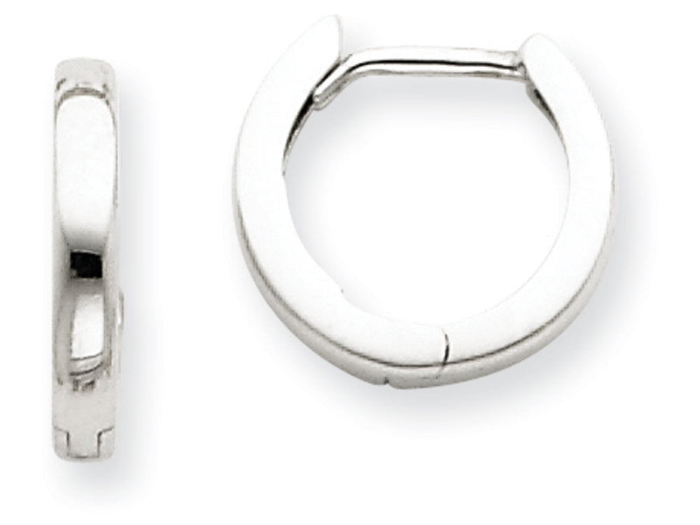 FJC Finejewelers 14k White Gold Hinged Hoop Earrings