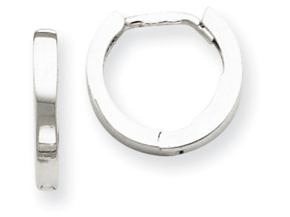 FJC Finejewelers 14k White Gold Hinged Hoop Earrings