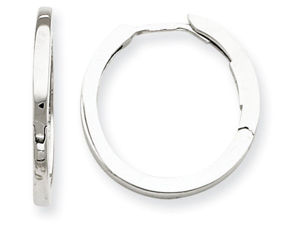 FJC Finejewelers 14k White Gold Hinged Hoop Earrings