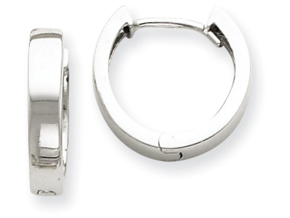FJC Finejewelers 14k White Gold Hinged Hoop Earrings