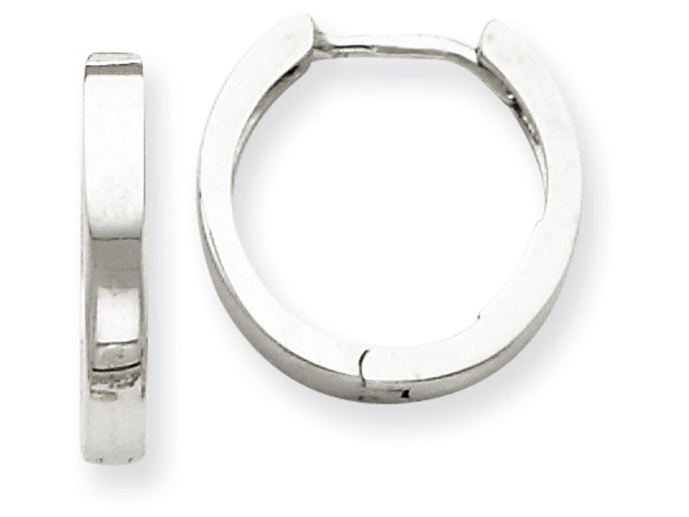 FJC Finejewelers 14k White Gold Hinged Hoop Earrings